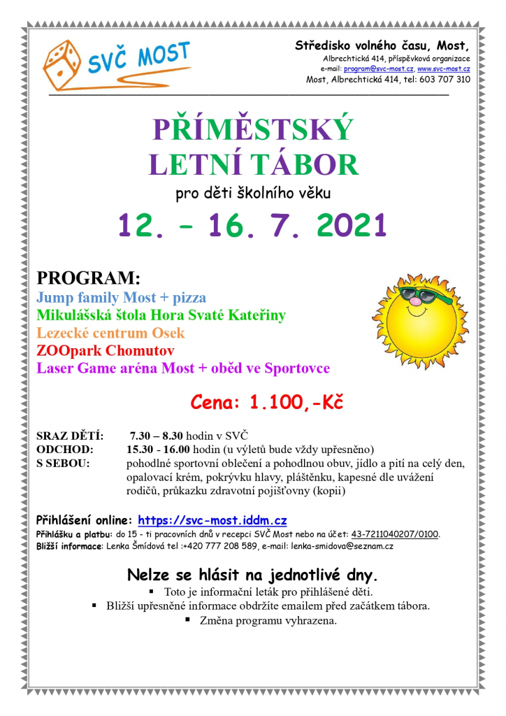 Příměstský letní tábor s Lenkou