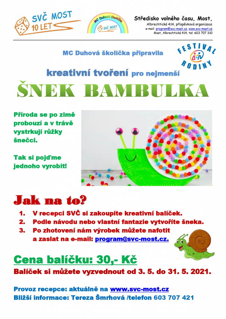 Šnek - kreativní tvoření