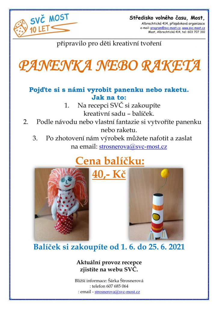 Panenka nebo raketa - kreativní tvoření