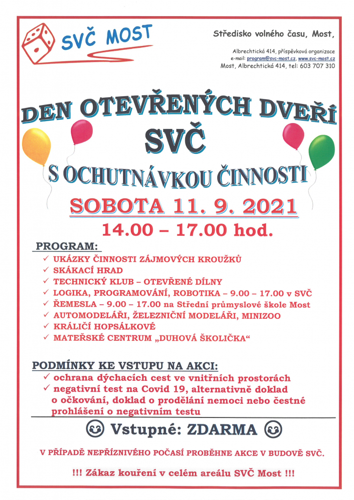 Den otevřených dveří SVČ Most