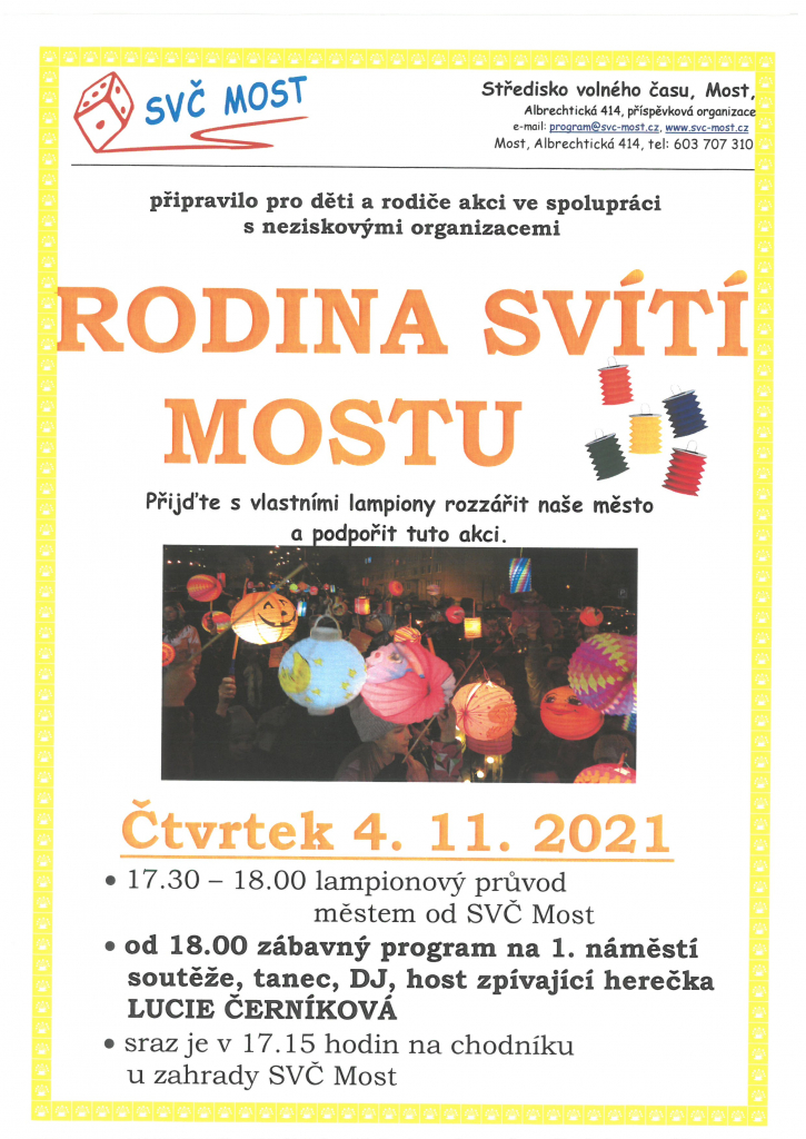 Rodina svítí Mostu