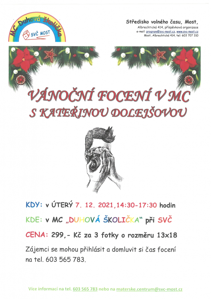 Vánoční focení v mateřském centru