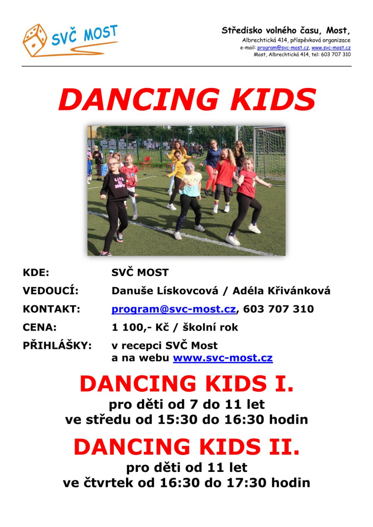 Dancing kids - volná místa
