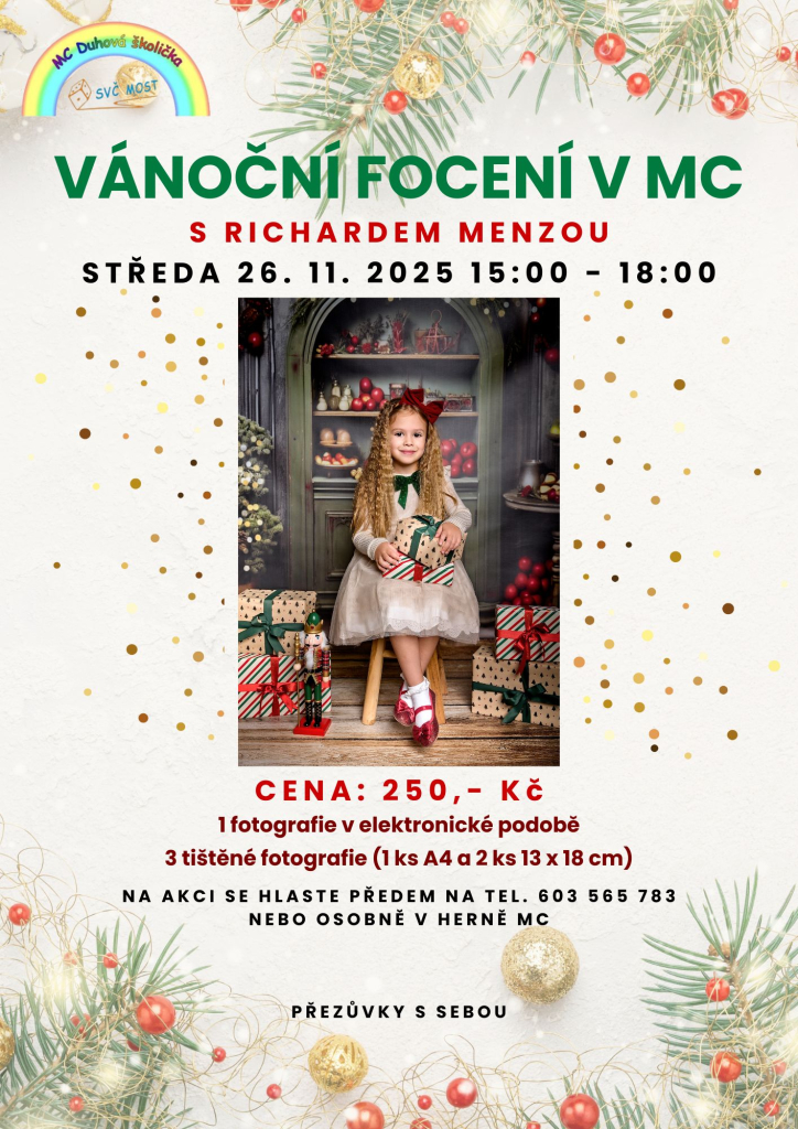 Vánoční focení v mateřském centru