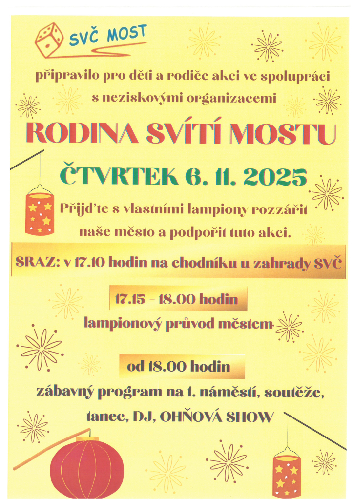 Rodina svítí Mostu