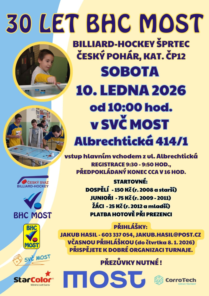 Billiard-hockey šprtec - 30 let BHC Most