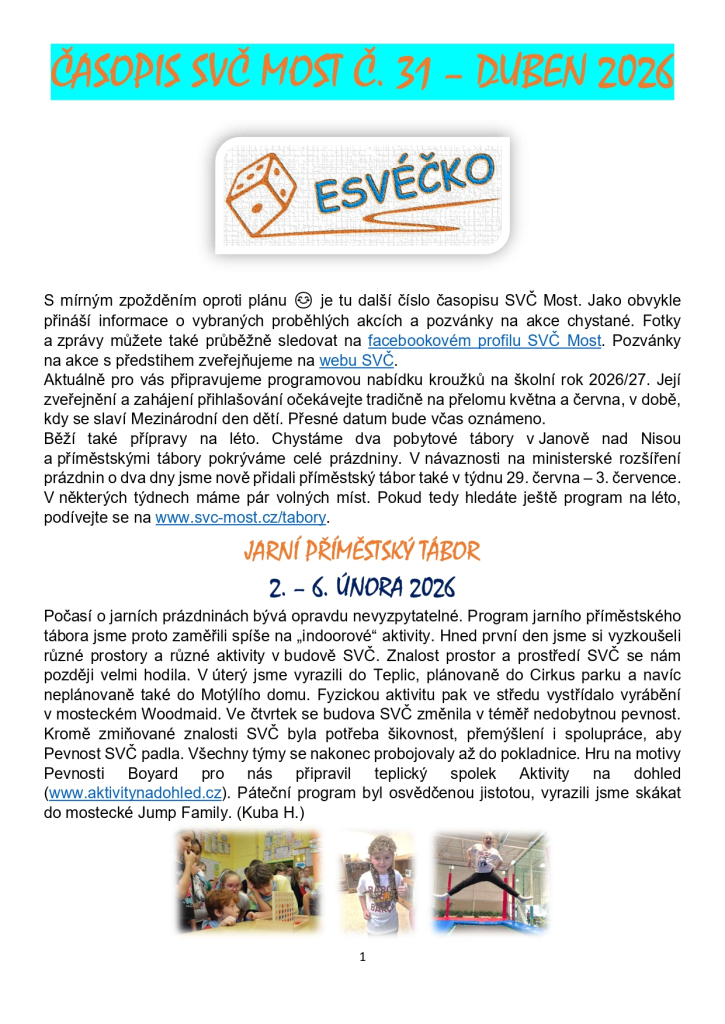 Vychází Esvéčko č. 31