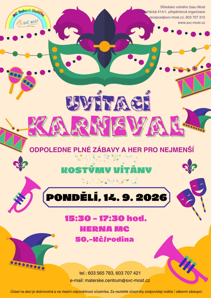 Uvítací karneval v mateřském centru
