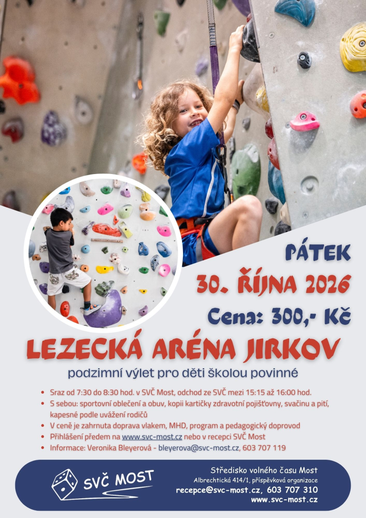 Výlet pro školní děti - Lezecká aréna Jirkov