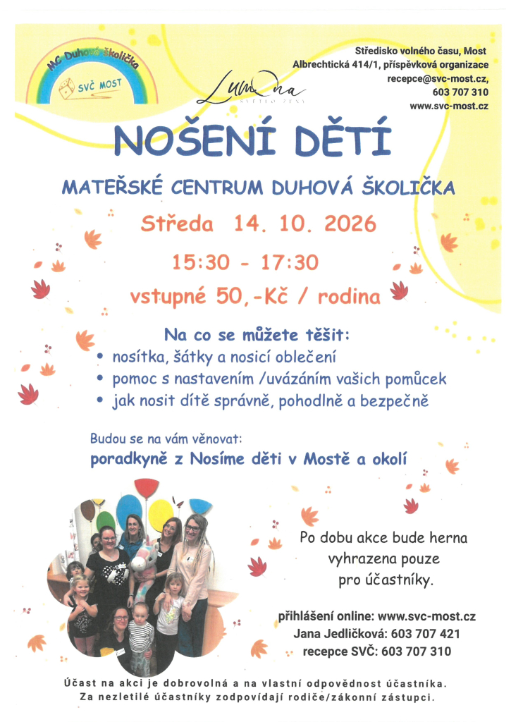 Setkání v mateřském centrum - Nošení dětí
