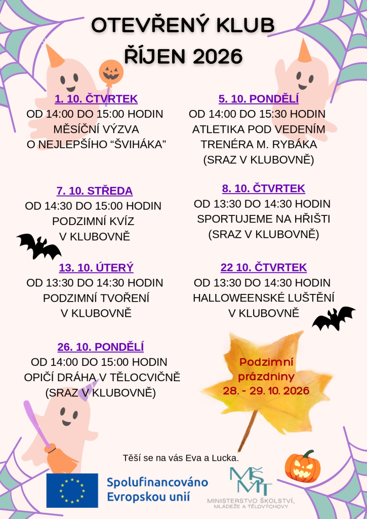 Otevřený klub - program na říjen