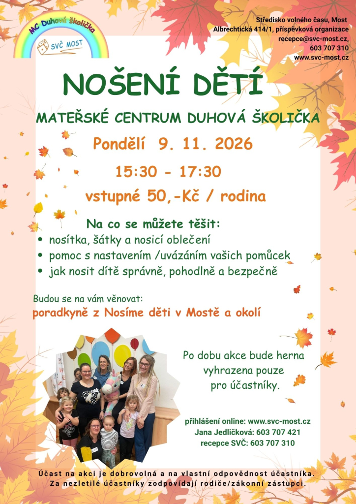 Setkání v mateřském centrum - Nošení dětí