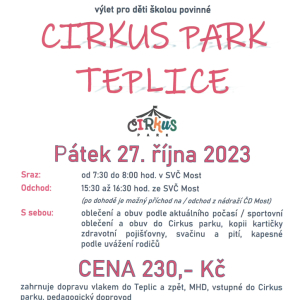 Výlet do Cirkus parku Teplice - pro školní děti
