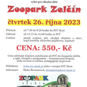 Výlet do Zooparku Zelčín - pro školní děti