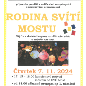 Rodina svítí Mostu