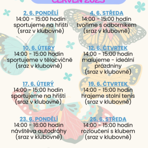 Otevřený klub - program na červen