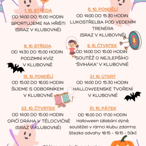 Otevřený klub - program na říjen