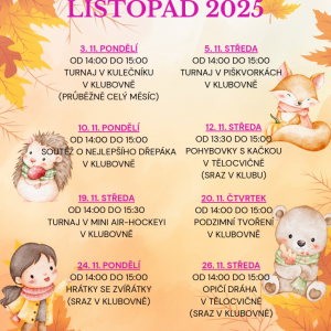 Otevřený klub - program na listopad