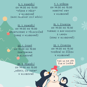 Otevřený klub - program na leden
