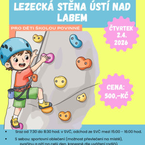 Velikonoční výlet do Ústí nad Labem - Lezecká stěna