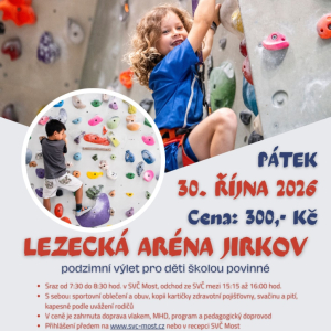 Výlet pro školní děti - Lezecká aréna Jirkov