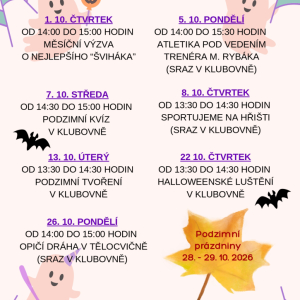 Otevřený klub - program na říjen